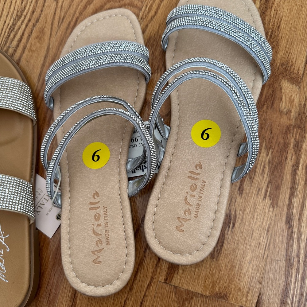 NWT, rhinestone sandals, size 9 2/15$ - Picture 5 of 5